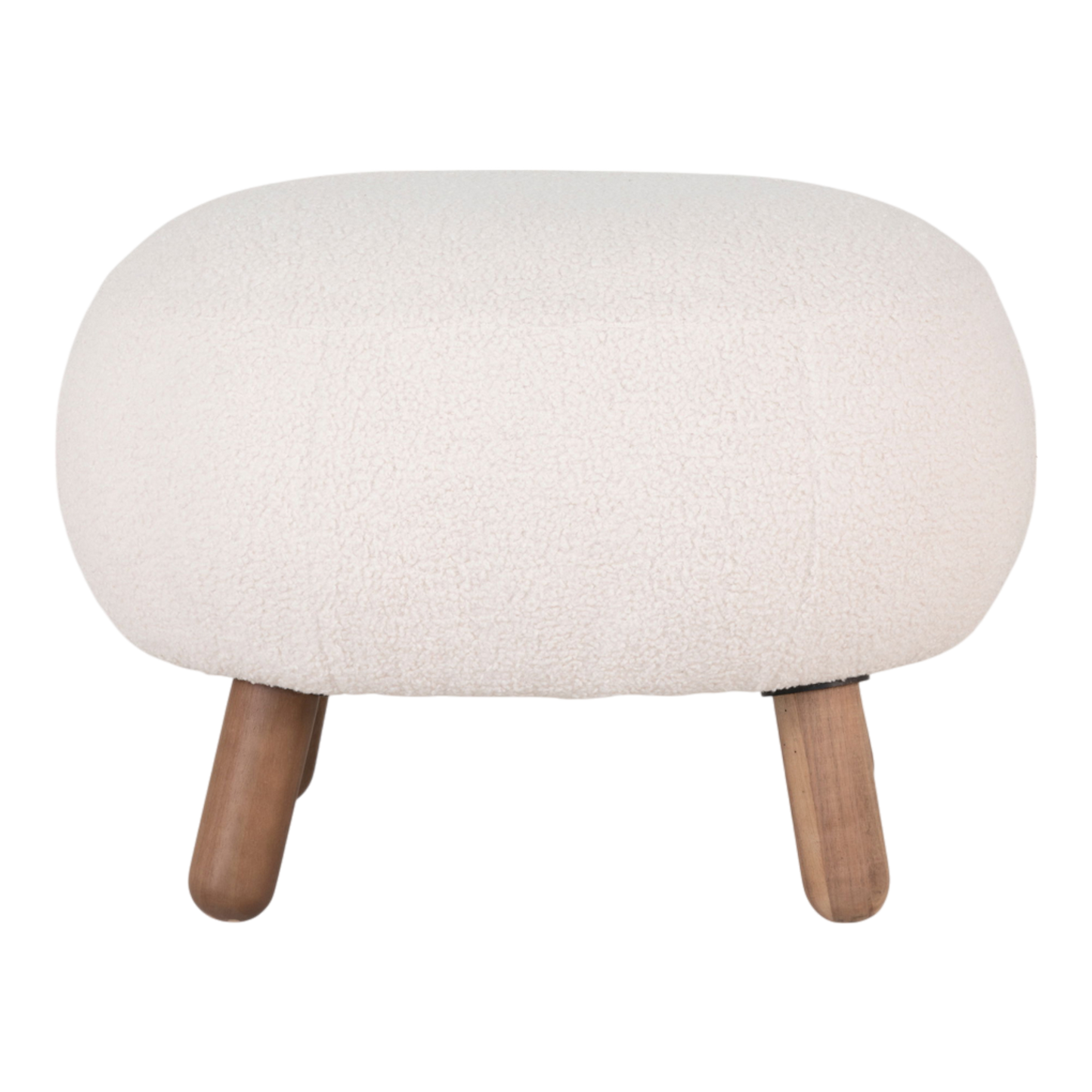 Pouf blanc 4 pieds Savona Footrest