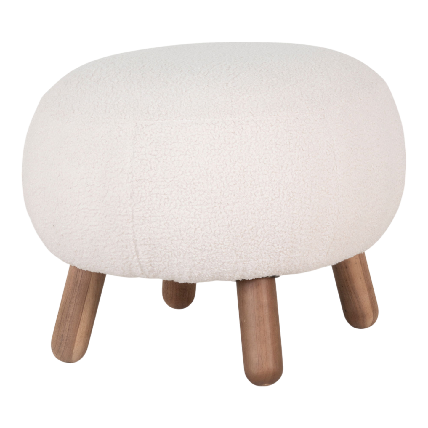 Pouf blanc 4 pieds Savona Footrest