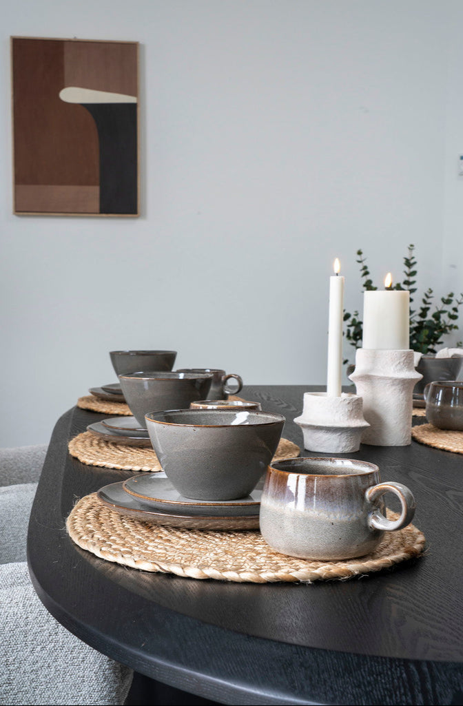 Set de bol gris et brun Selma
