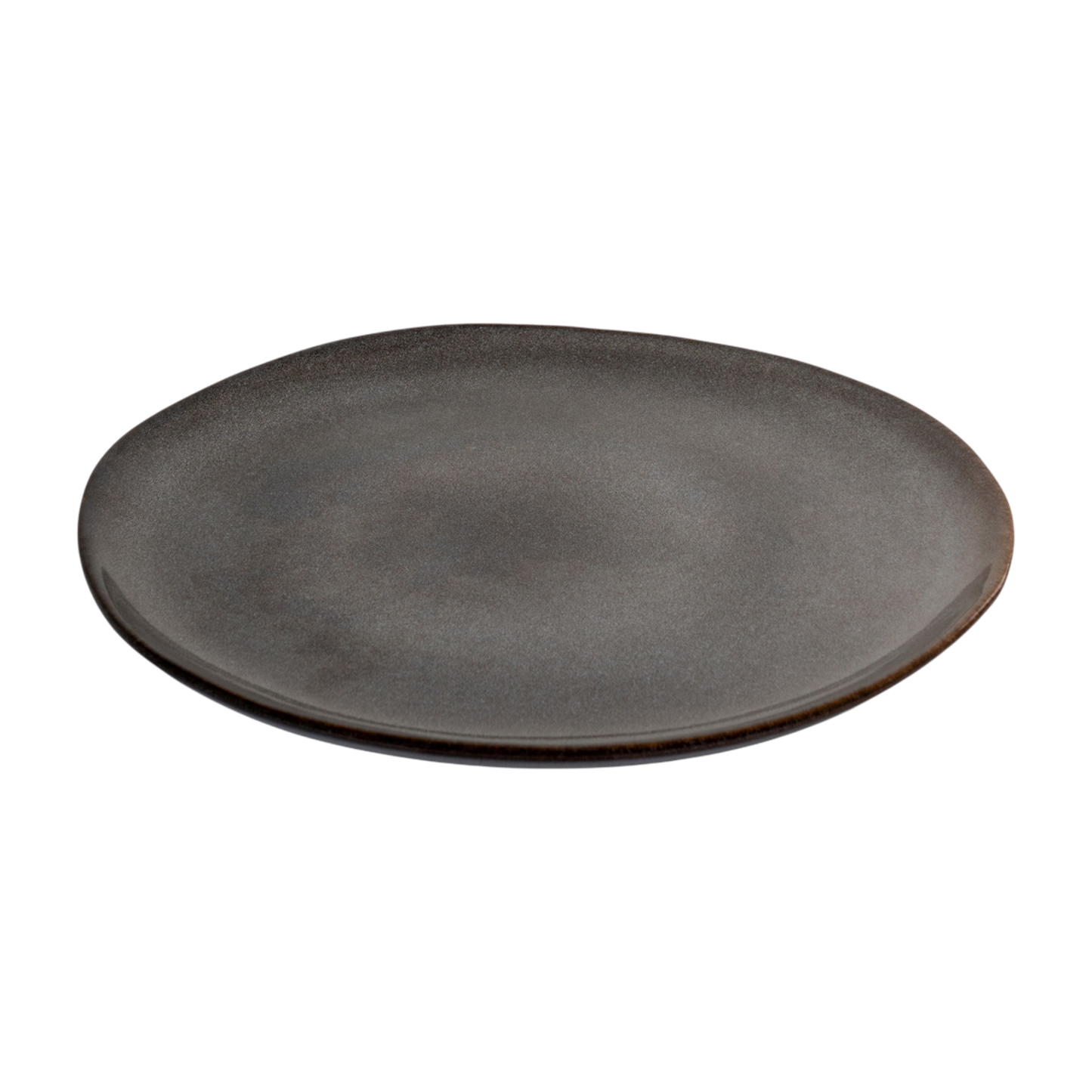 Assiette grise et brune Selma