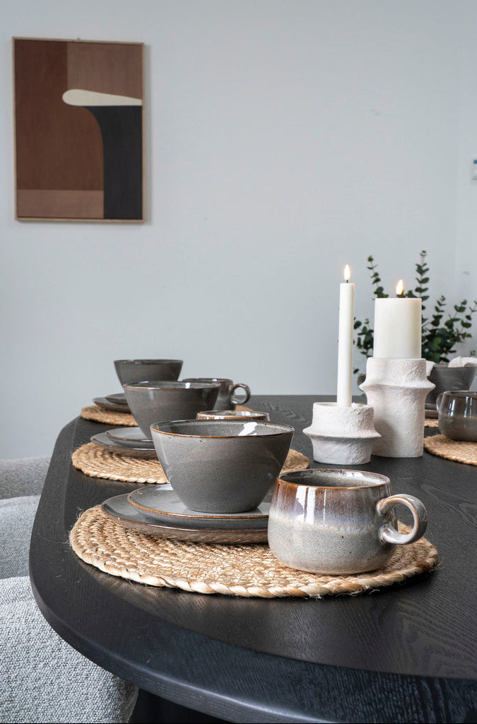 Set de mug Gris et brun Selma