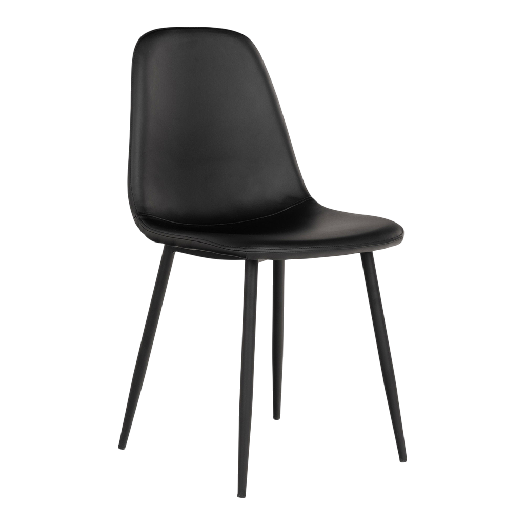 Chaise de salle à manger Stockholm (ensemble de 2) Noir