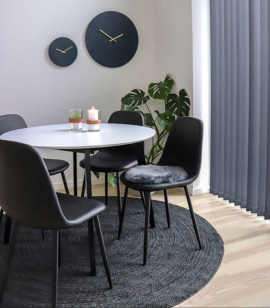 Chaise de salle à manger Stockholm (ensemble de 2) Noir