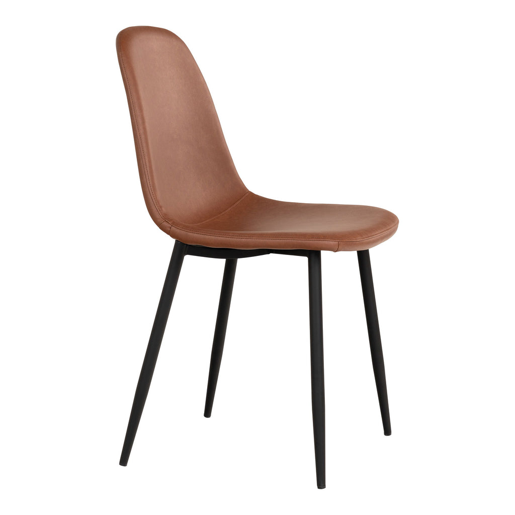 Chaise vintage de salle à manger Stockholm (ensemble de 2) marron clair
