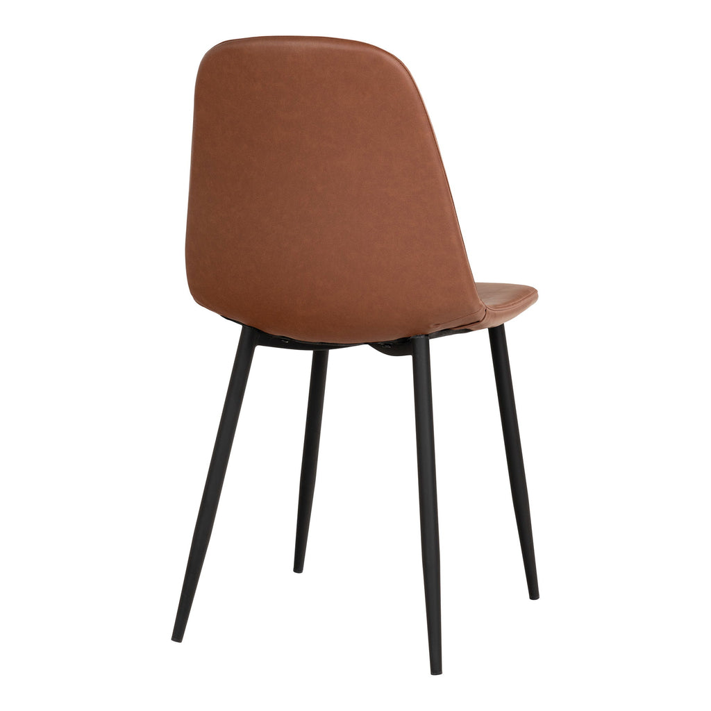 Chaise vintage de salle à manger Stockholm (ensemble de 2) marron clair