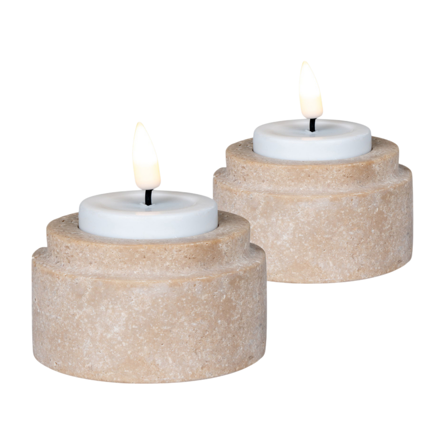 Set de porte bougies naturel
