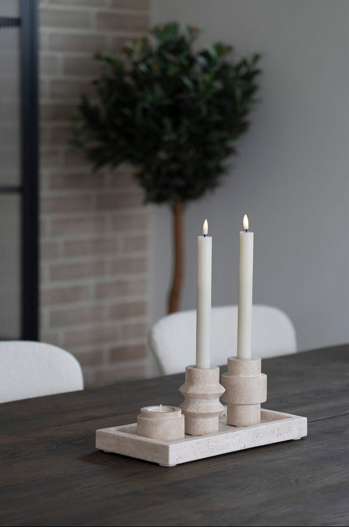 Set de porte bougies naturel