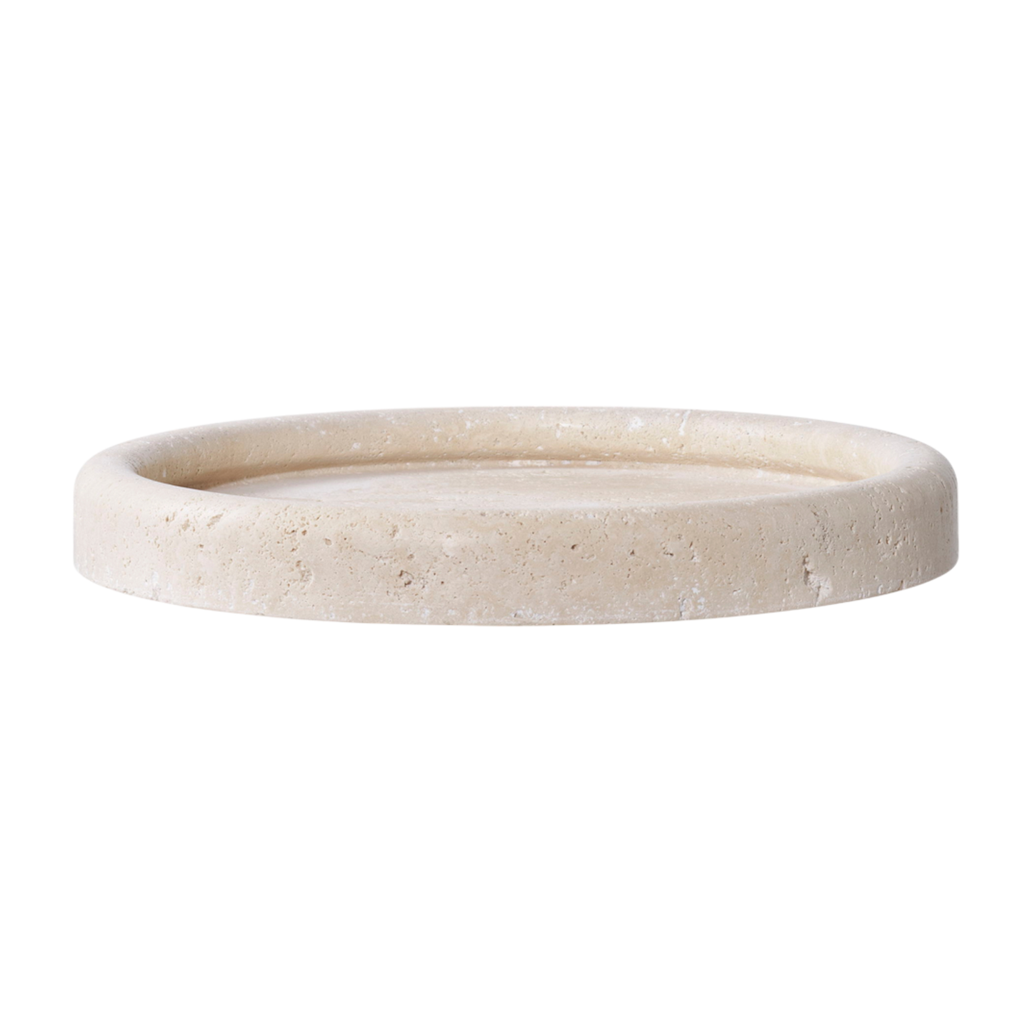 Plateau rond beige