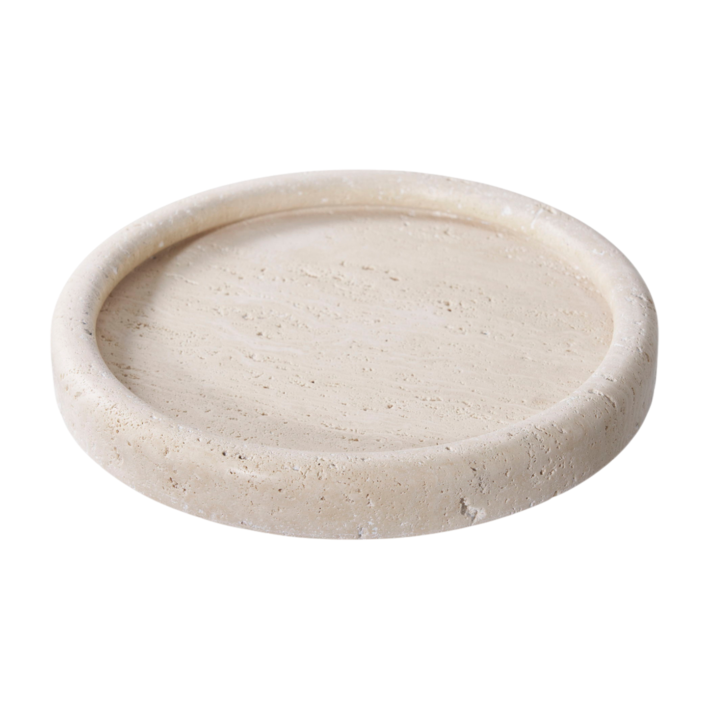 Plateau rond beige