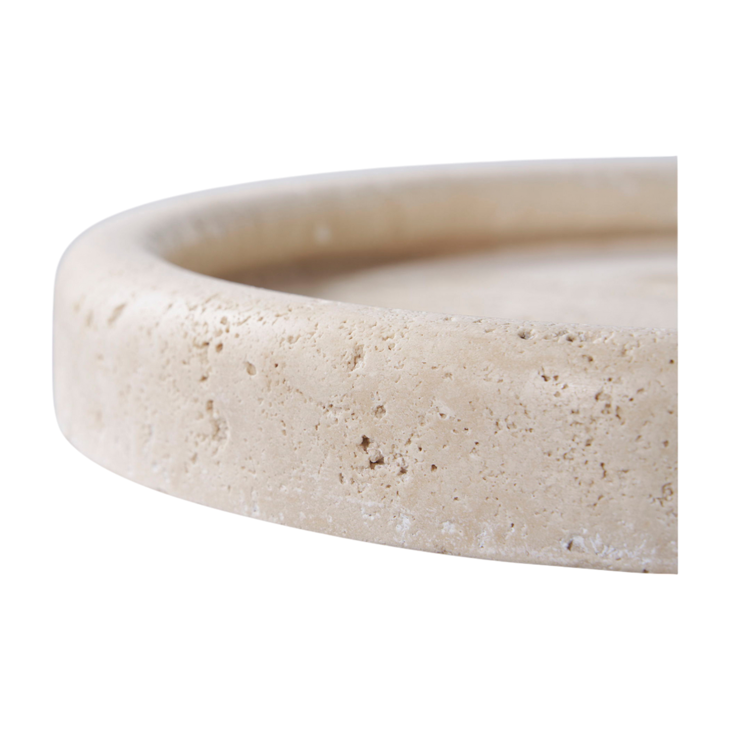 Plateau rond beige