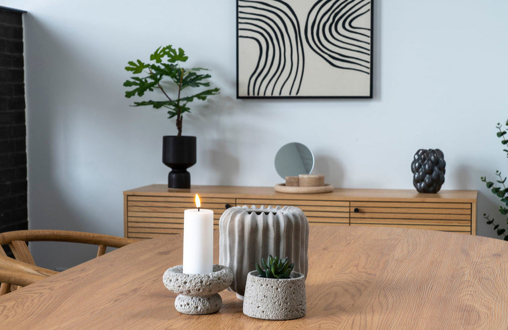 Plateau rond beige