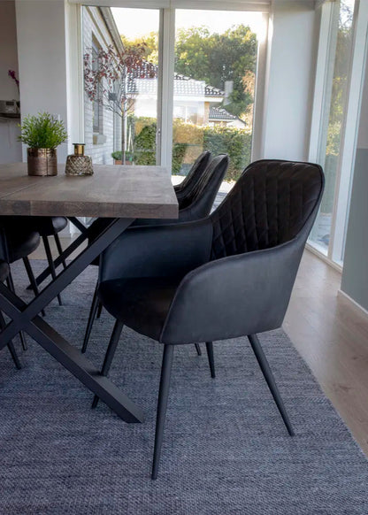 Chaise de salle à manger Harbo (ensemble de 2) gris foncé