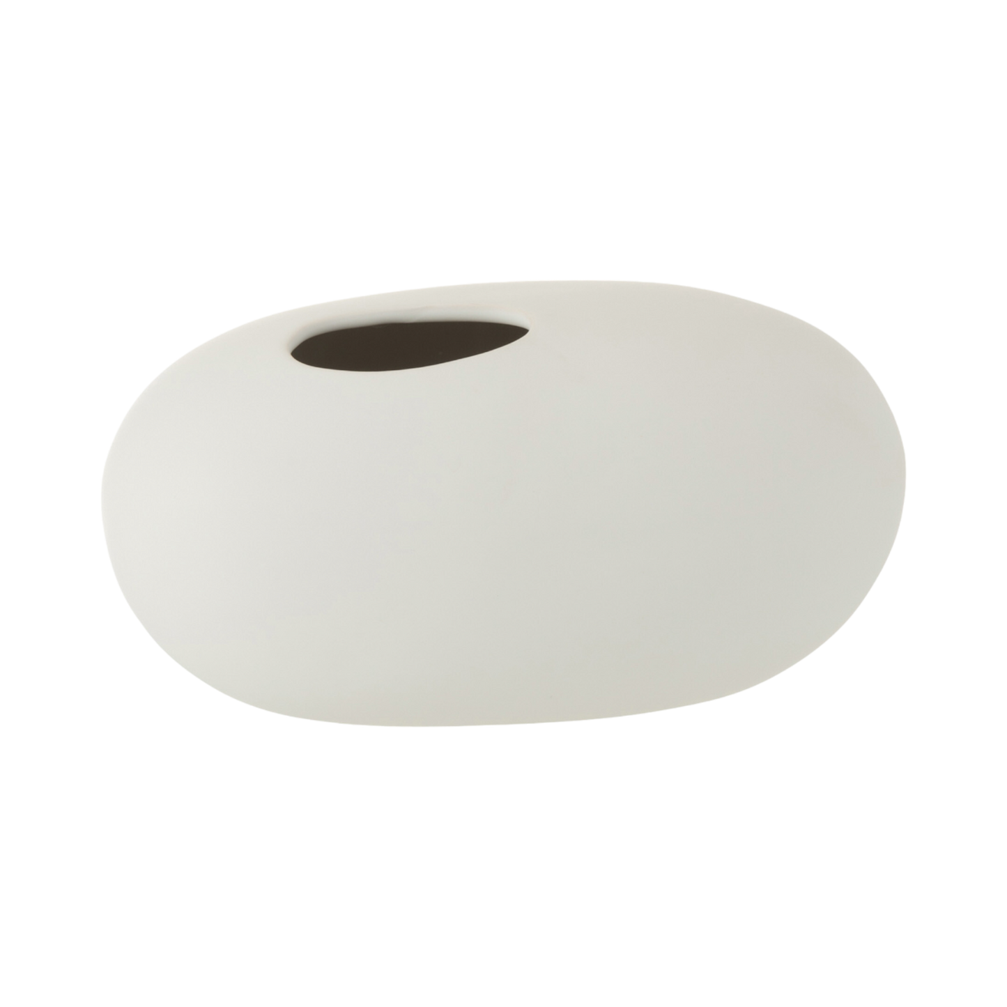 Vase ovale blanc