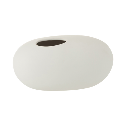 Vase ovale blanc