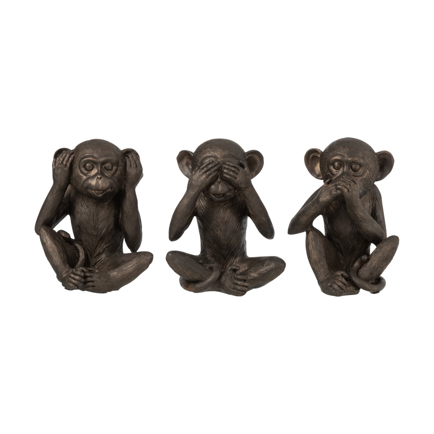 ASSORTMENT OF 3 LARGE RESIN MONKEYS