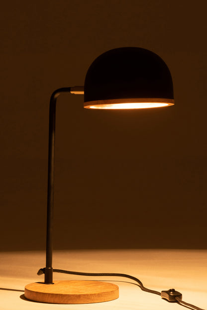 EVY DESK LAMP METAL/WOOD