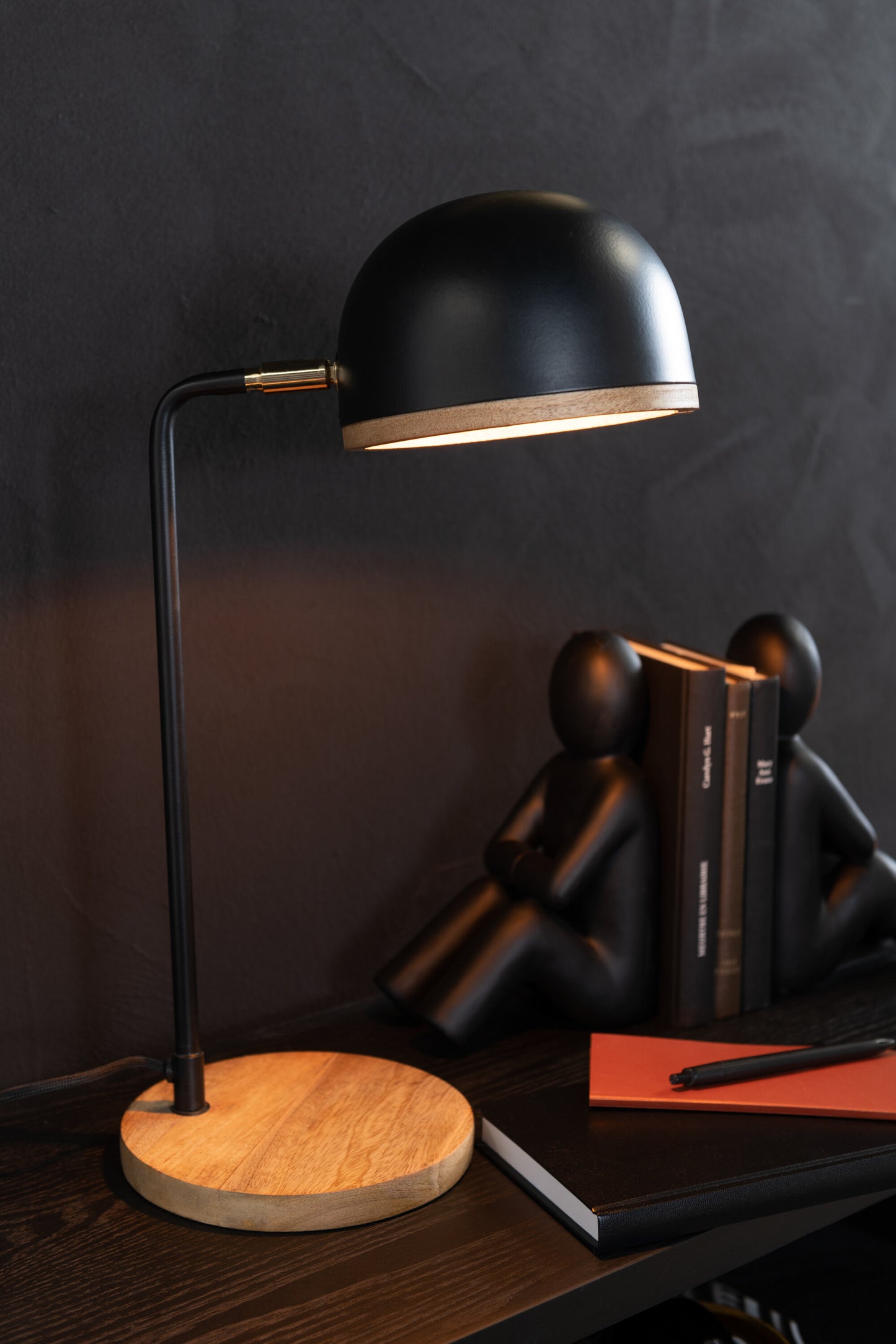 EVY DESK LAMP METAL/WOOD