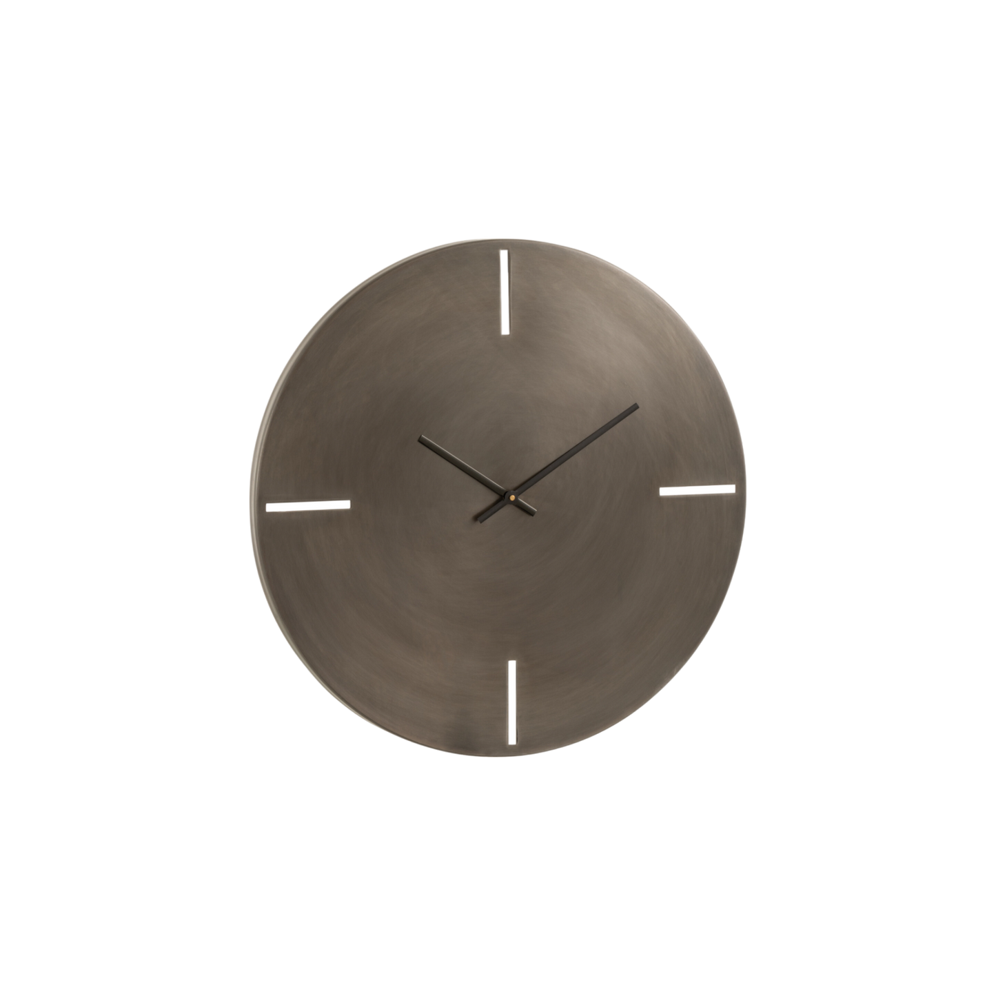 Horloge ronde gris foncé