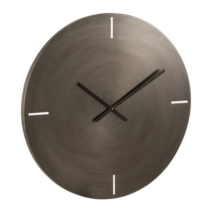 Horloge ronde gris foncé