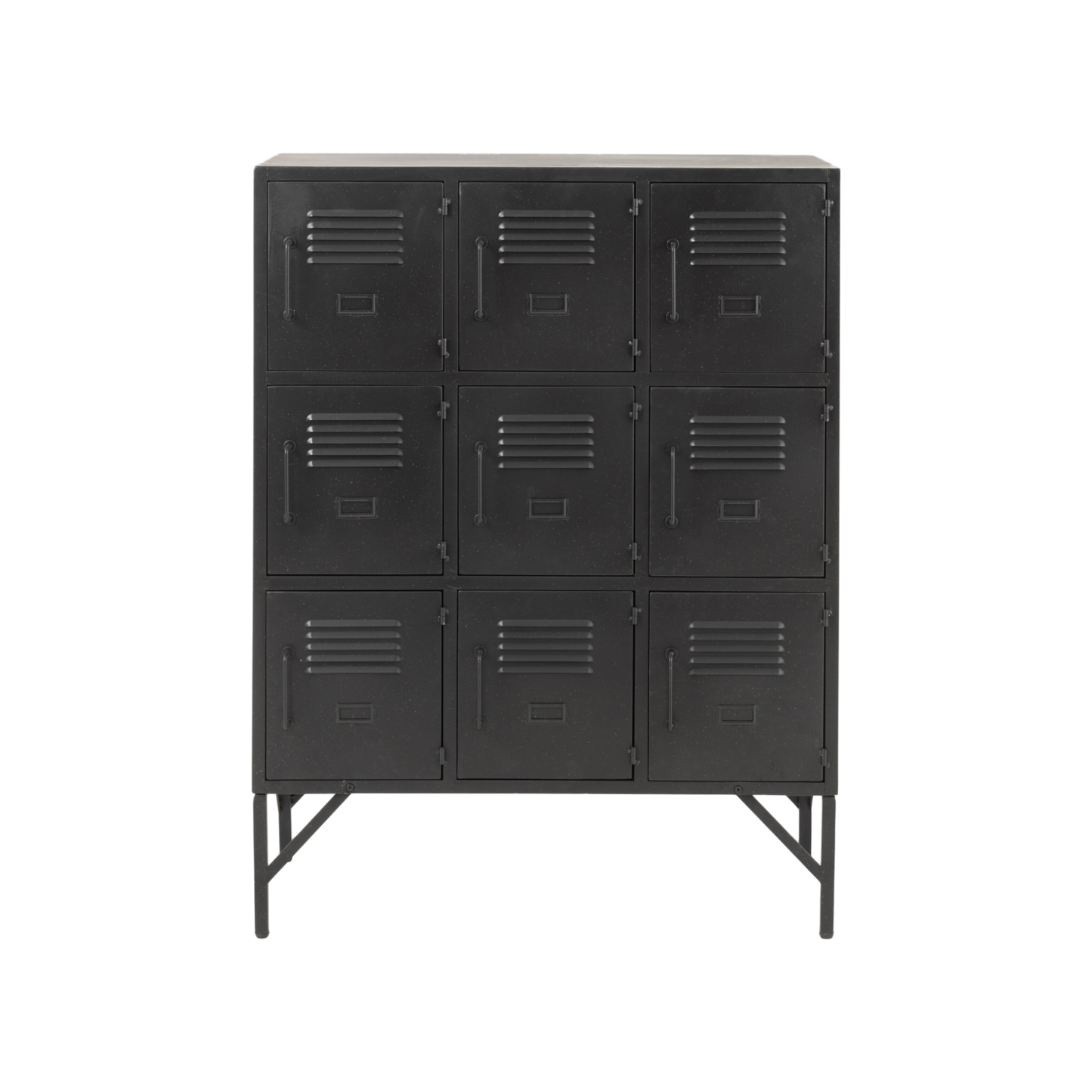 WARDROBE 9 DOORS BLACK METAL