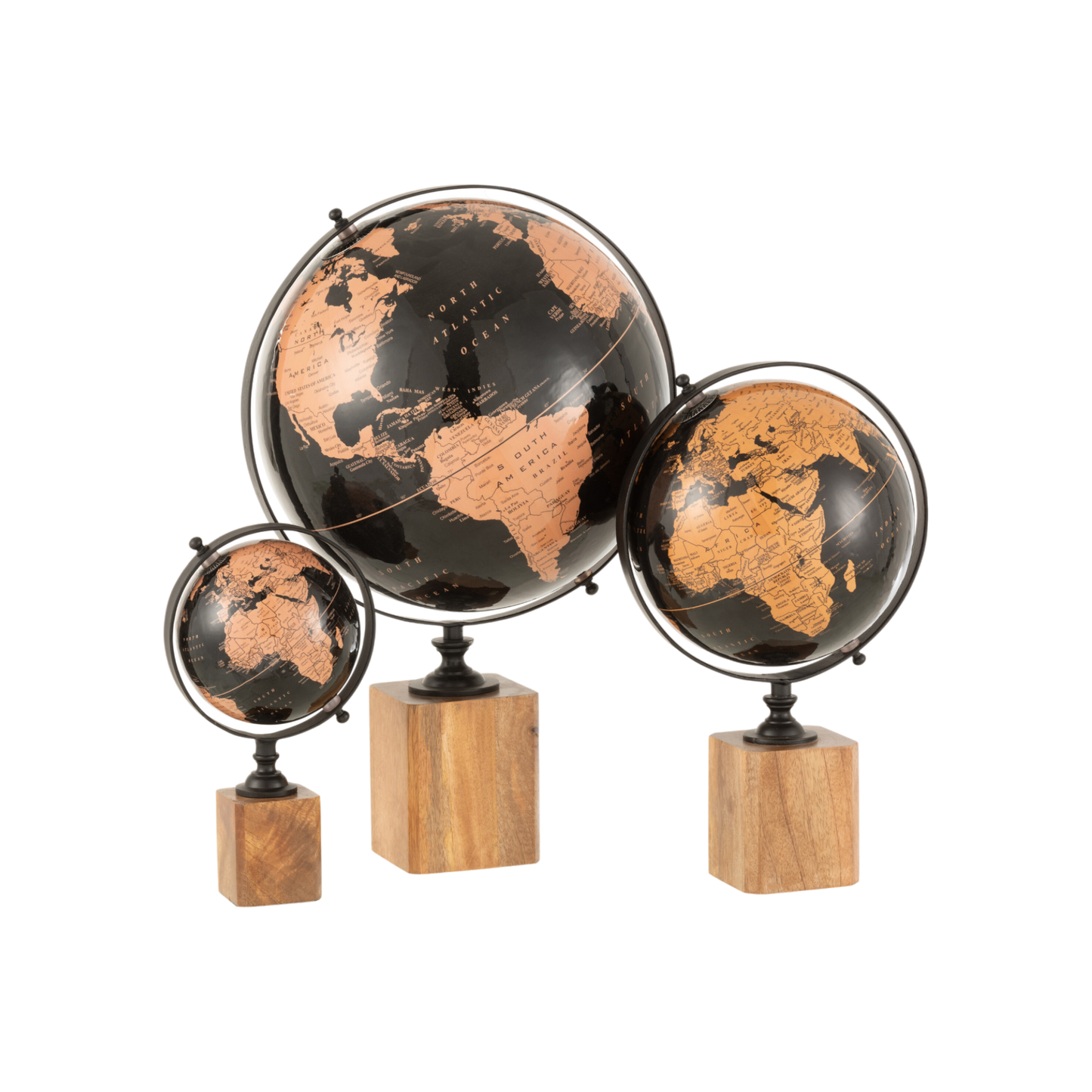 SMALL WOODEN STAND GLOBE