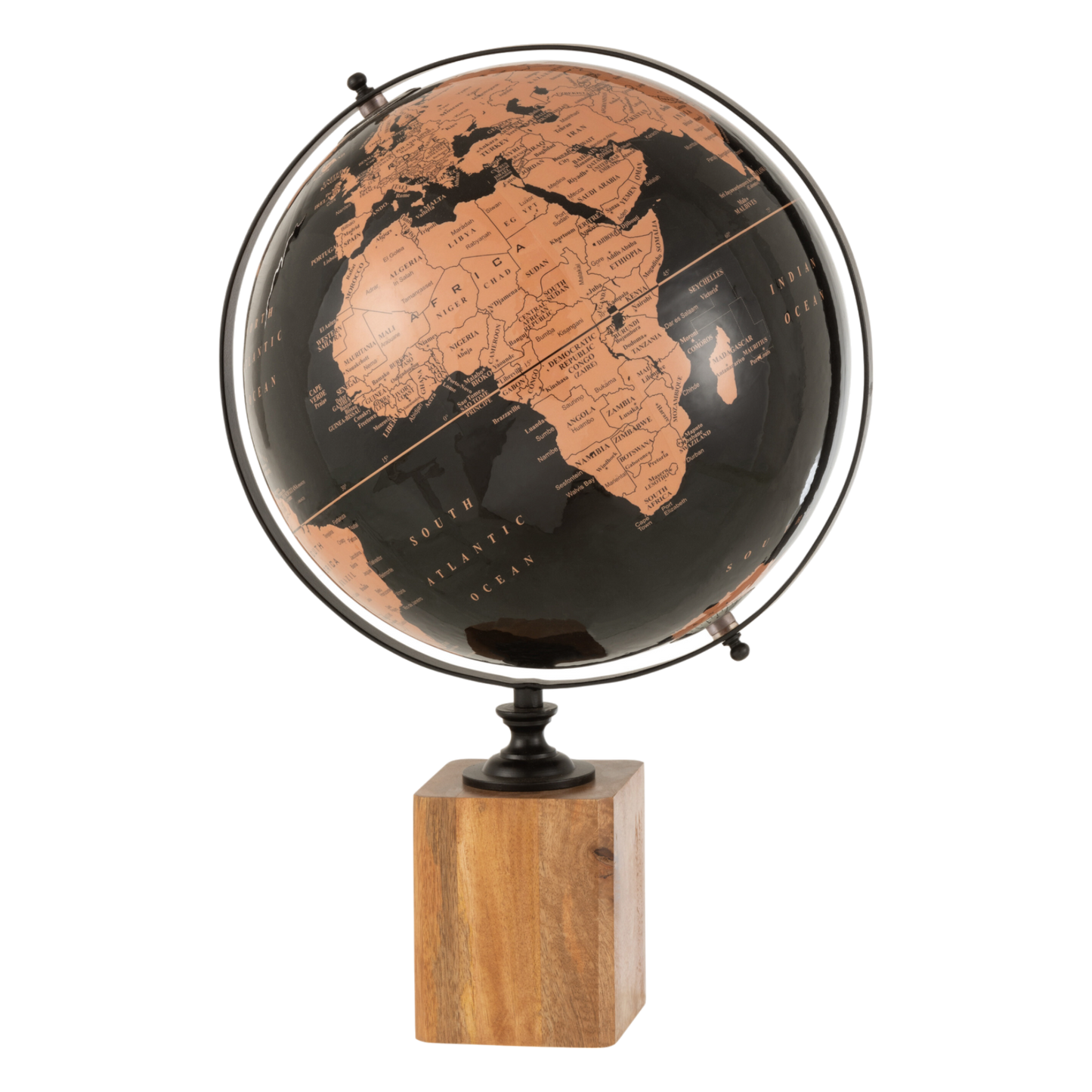 Globe sur pied bois