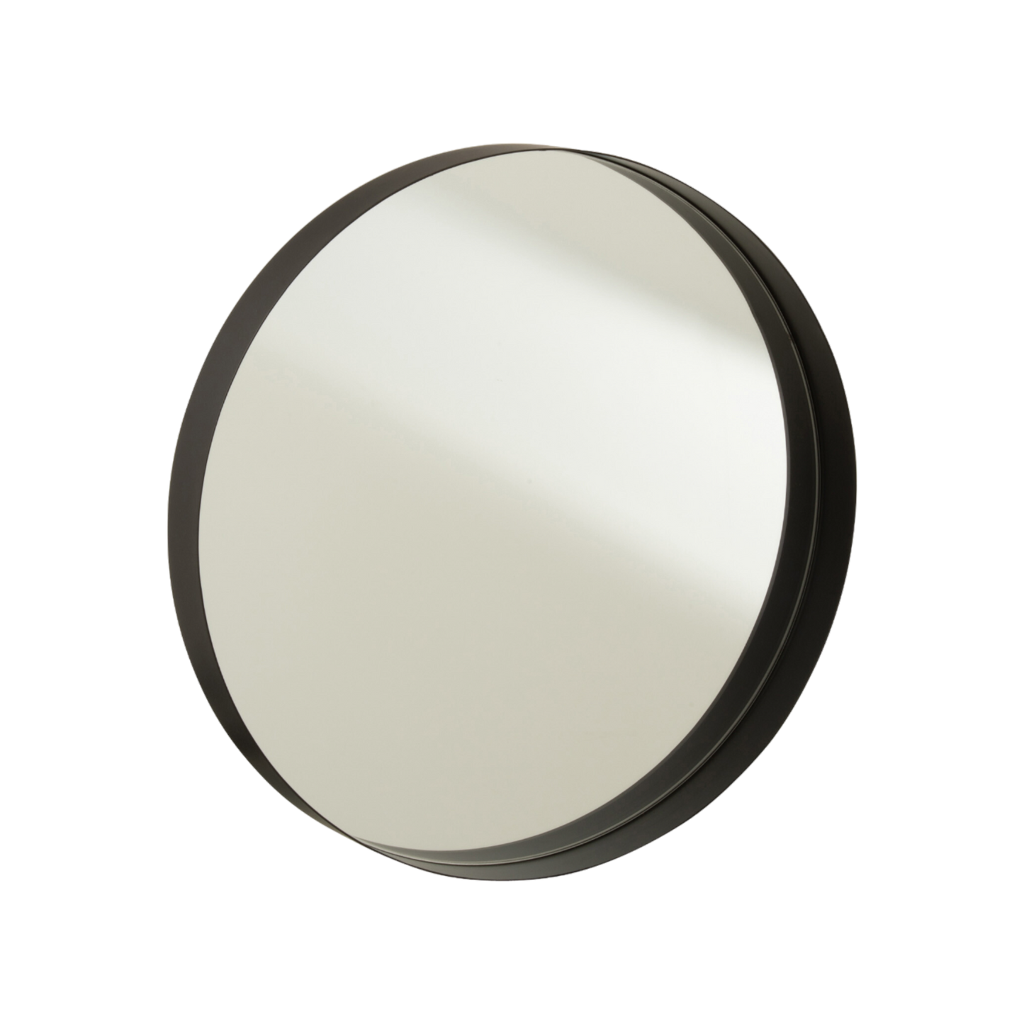 ROUND MIRROR BLACK METAL EDGE SMALL