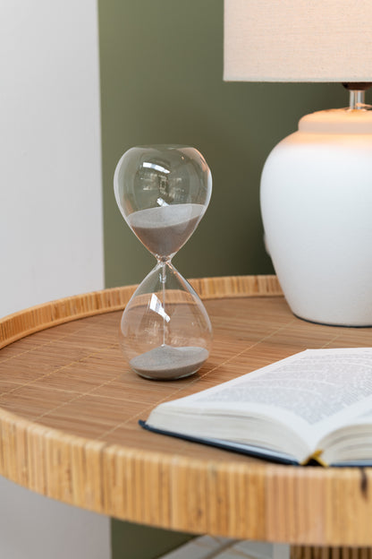 SMALL GRAY DECORATIVE HOURGLASS