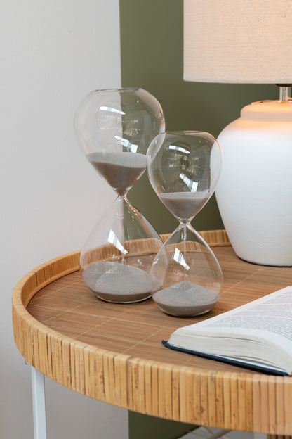 SMALL GRAY DECORATIVE HOURGLASS