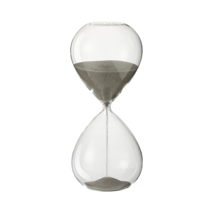 SMALL GRAY DECORATIVE HOURGLASS