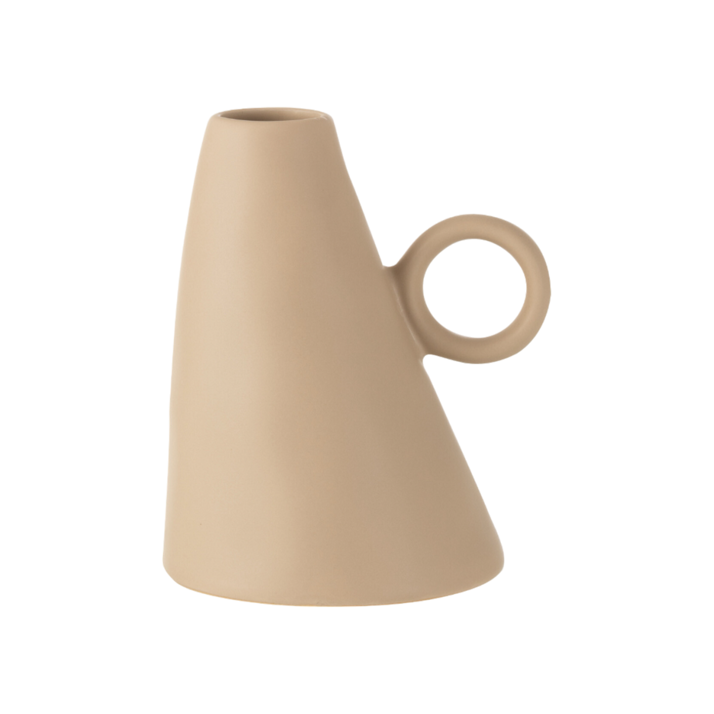 Vase incliné beige