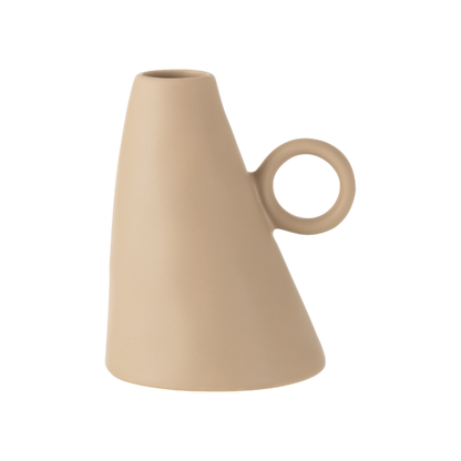 Vase incliné beige