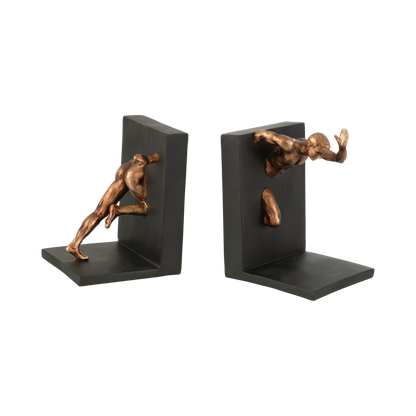 SET OF 2 ATHLETE BOOKENDS