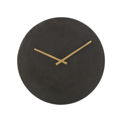 Horloge ronde métal noir