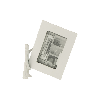 CHARACTER WHITE ALUMINUM PHOTO FRAME SMALL