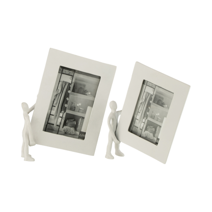 CHARACTER WHITE ALUMINUM PHOTO FRAME SMALL