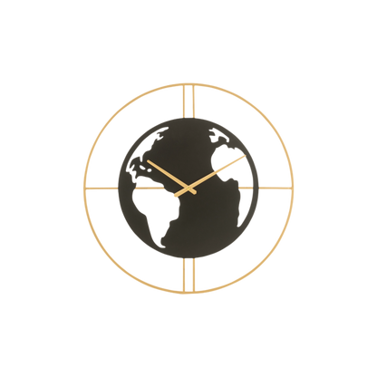 Horloge carte du monde trous noire