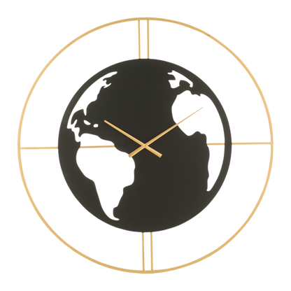 Horloge carte du monde trous noire