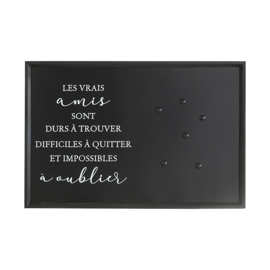 Plaque métallique "les vrais amis"