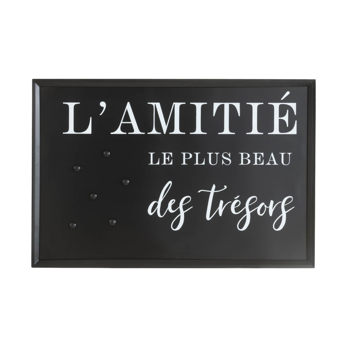 Plaque métallique "l'amitié le plus beau des trésors"