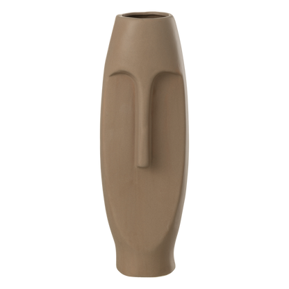 Vase visage terracotta