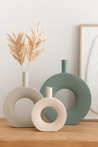 Vase cercle vert