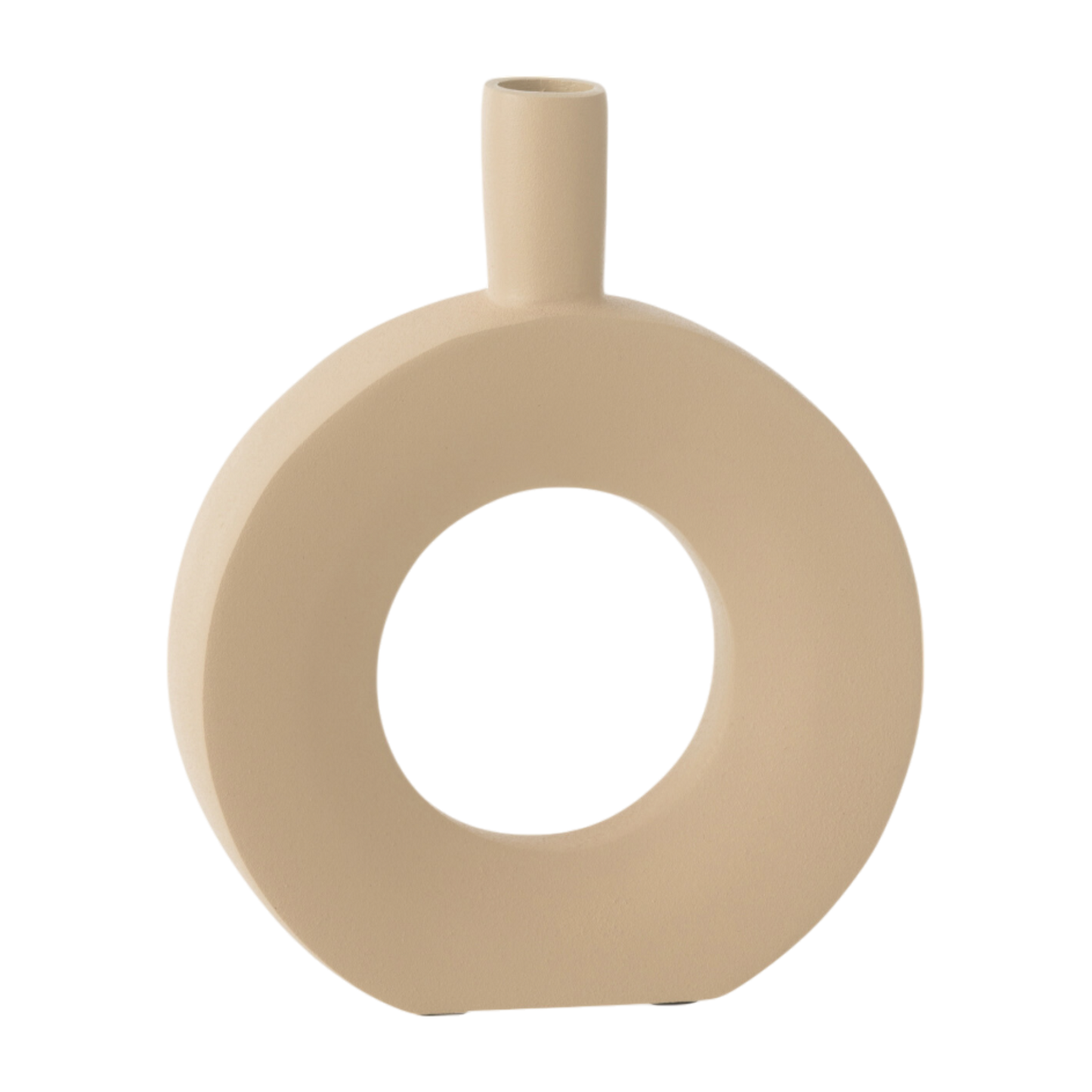 Vase cercle beige