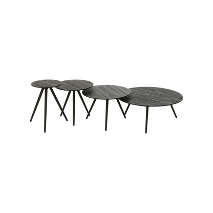 Ensemble de 4 tables rondes