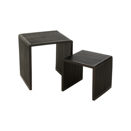 Ensemble de 2 tables basses cubiques