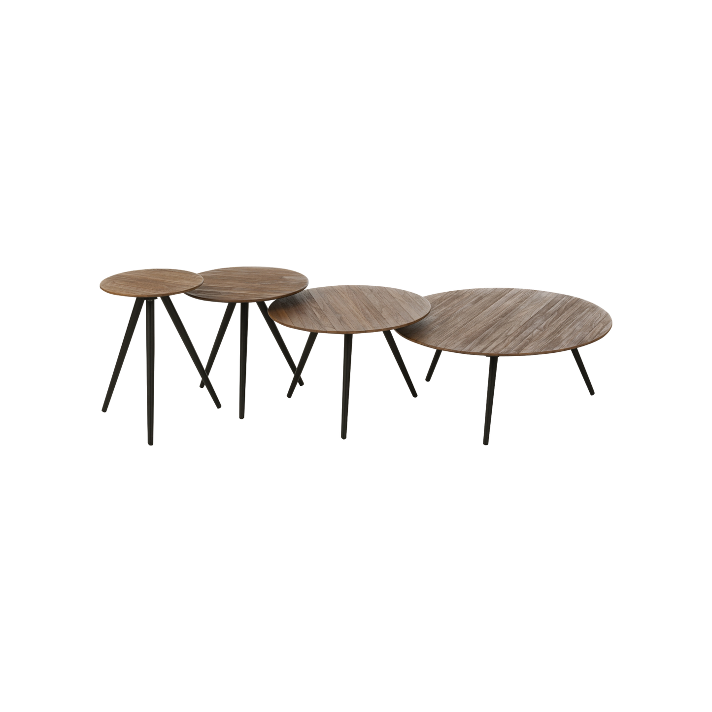 Ensemble de 4 tables rondes