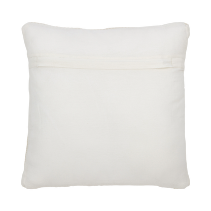 Coussin tissé laine crème