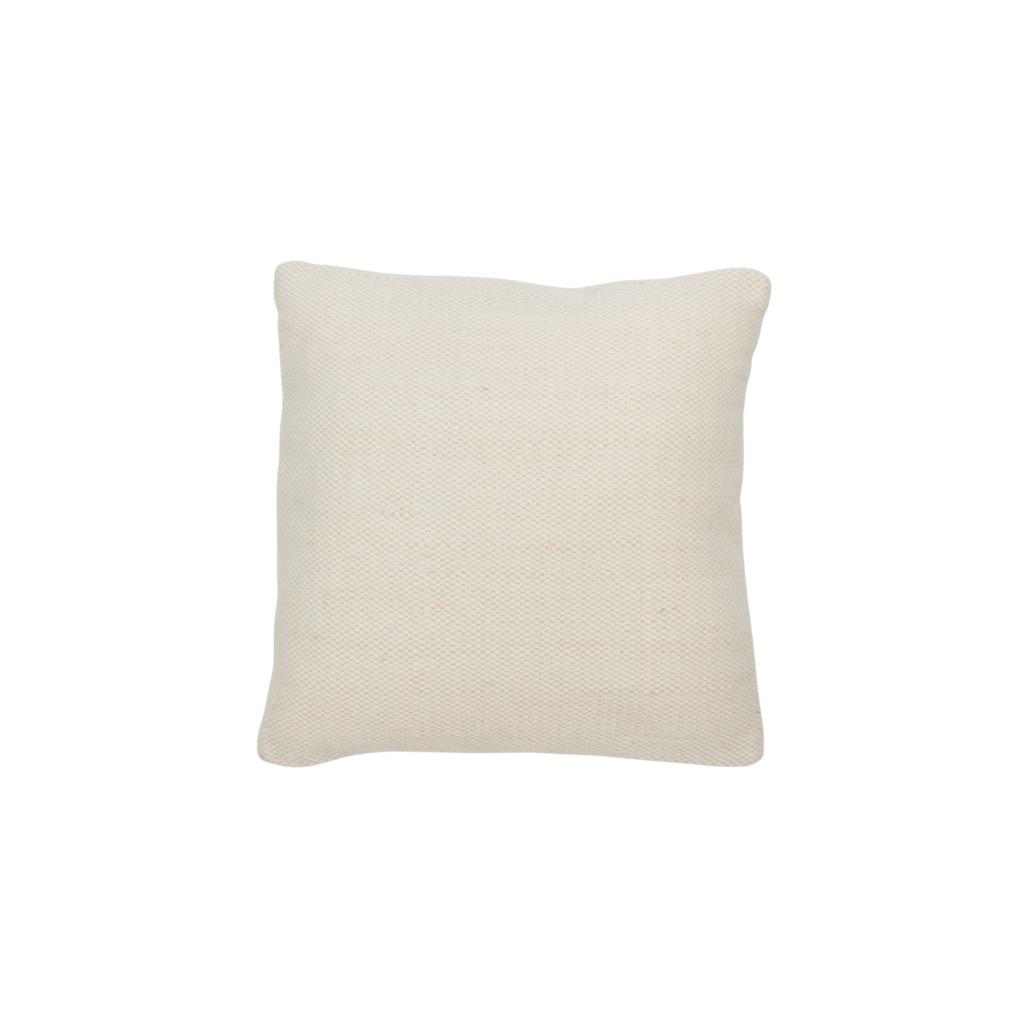 Coussin tissé laine crème