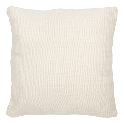 Coussin tissé laine crème