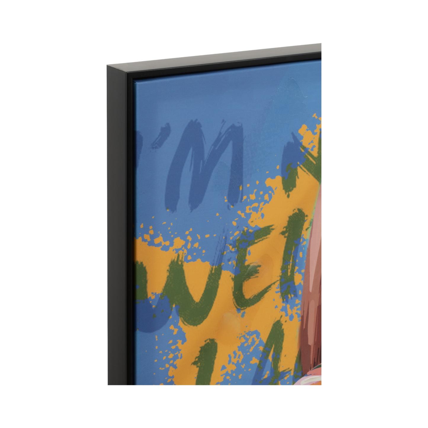 WANDDECORATIE VROUW GRAFFITI LOLLIPOP CANVAS/VERF MIX